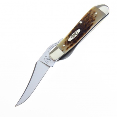 CA260 CASE RUSSLOCK NAVAJA AMBER HUESO RESACADO CON SEGURO