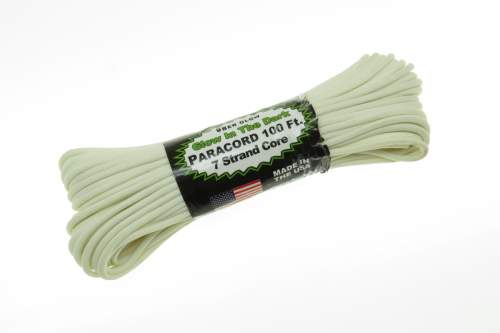 Rg1117h Rollo Parachute Cord Paracord Blanco Fosforecente